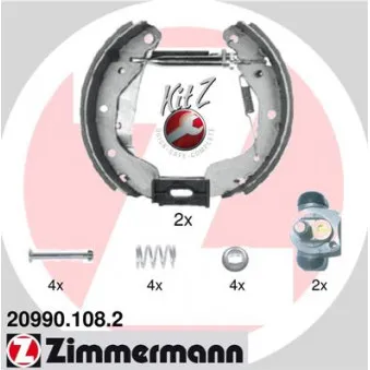 ZIMMERMANN 20990.108.2 - Kit de freins arrière (prémontés)