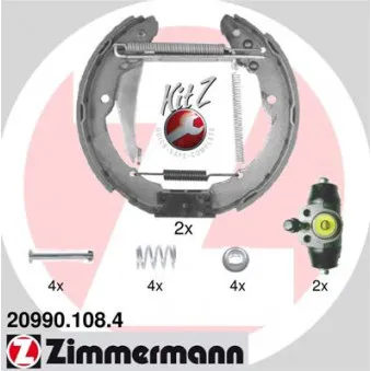 ZIMMERMANN 20990.108.4 - Kit de freins arrière (prémontés)