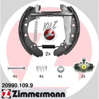 Kit de freins arrière (prémontés) ZIMMERMANN OEM 20990.110.4