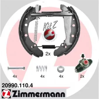 ZIMMERMANN 20990.110.4 - Kit de freins arrière (prémontés)