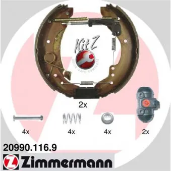 Kit de freins arrière (prémontés) ZIMMERMANN OEM 4251H4