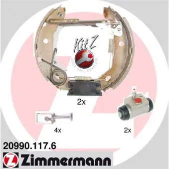 ZIMMERMANN 20990.117.6 - Kit de freins arrière (prémontés)