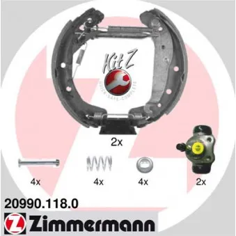Kit de freins arrière (prémontés) ZIMMERMANN OEM 93171065