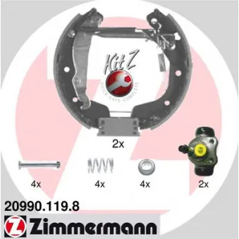 ZIMMERMANN 20990.119.8 - Kit de freins arrière (prémontés)