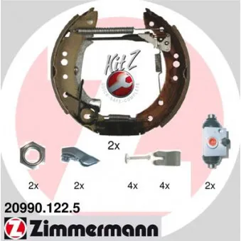 ZIMMERMANN 20990.122.5 - Kit de freins arrière (prémontés)