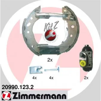 ZIMMERMANN 20990.123.2 - Kit de freins arrière (prémontés)