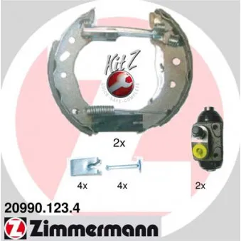ZIMMERMANN 20990.123.4 - Kit de freins arrière (prémontés)
