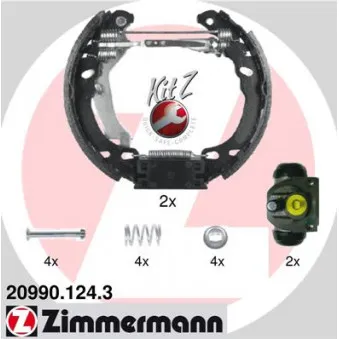 ZIMMERMANN 20990.124.3 - Kit de freins arrière (prémontés)