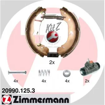 Kit de freins arrière (prémontés) ZIMMERMANN 20990.125.3