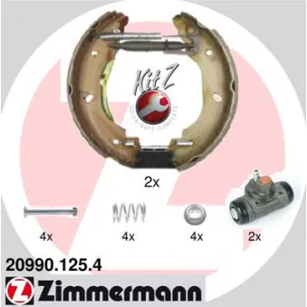 Kit de freins arrière (prémontés) ZIMMERMANN 20990.125.4