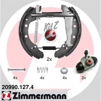 Kit de freins arrière (prémontés) ZIMMERMANN OEM 1h0698071