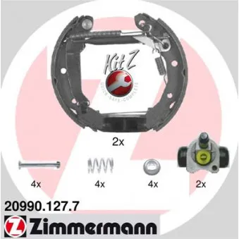 ZIMMERMANN 20990.127.7 - Kit de freins arrière (prémontés)