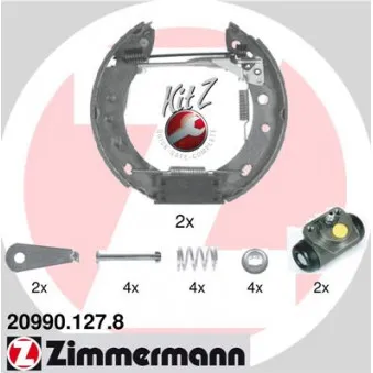 ZIMMERMANN 20990.127.8 - Kit de freins arrière (prémontés)
