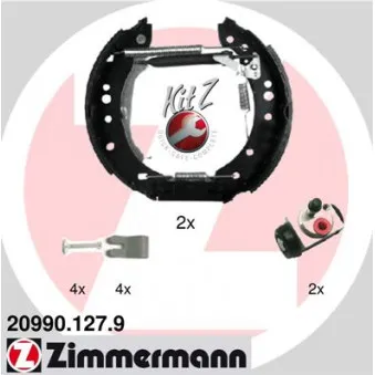 ZIMMERMANN 20990.127.9 - Kit de freins arrière (prémontés)