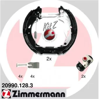 ZIMMERMANN 20990.128.3 - Kit de freins arrière (prémontés)