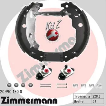 ZIMMERMANN 20990.130.0 - Kit de freins arrière (prémontés)