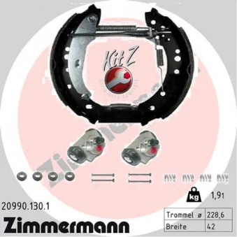 ZIMMERMANN 20990.130.1 - Kit de freins arrière (prémontés)