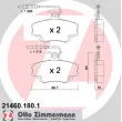 ZIMMERMANN 21460.180.1 - Jeu de 4 plaquettes de frein avant