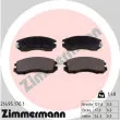 ZIMMERMANN 21495.170.1 - Jeu de 4 plaquettes de frein avant