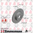 ZIMMERMANN 230.2352.20 - Jeu de 2 disques de frein arrière