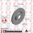 ZIMMERMANN 230.2363.20 - Jeu de 2 disques de frein avant