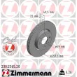 ZIMMERMANN 230.2365.20 - Jeu de 2 disques de frein avant