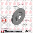ZIMMERMANN 230.2366.20 - Jeu de 2 disques de frein avant