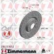 ZIMMERMANN 230.2370.52 - Jeu de 2 disques de frein avant