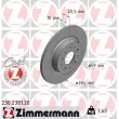 ZIMMERMANN 230.2381.20 - Jeu de 2 disques de frein arrière