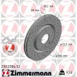 ZIMMERMANN 230.2384.52 - Jeu de 2 disques de frein avant