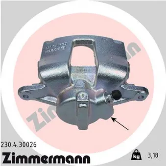 ZIMMERMANN 230.4.30026 - Étrier de frein arrière droit