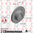 ZIMMERMANN 230.6256.20 - Jeu de 2 disques de frein avant
