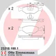 ZIMMERMANN 23218.180.1 - Jeu de 4 plaquettes de frein avant