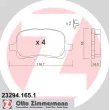 ZIMMERMANN 23294.165.1 - Jeu de 4 plaquettes de frein avant