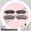 ZIMMERMANN 23358.175.1 - Jeu de 4 plaquettes de frein avant