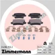 ZIMMERMANN 24086.155.2 - Jeu de 4 plaquettes de frein arrière