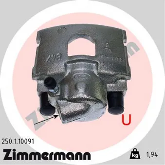 ZIMMERMANN 250.1.10091 - Étrier de frein avant gauche