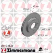 ZIMMERMANN 250.1328.20 - Jeu de 2 disques de frein avant