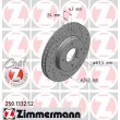 ZIMMERMANN 250.1332.52 - Jeu de 2 disques de frein avant