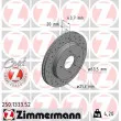 ZIMMERMANN 250.1333.52 - Jeu de 2 disques de frein arrière