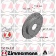 ZIMMERMANN 250.1340.52 - Jeu de 2 disques de frein arrière