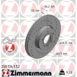 ZIMMERMANN 250.1347.52 - Jeu de 2 disques de frein avant