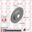 ZIMMERMANN 250.1354.20 - Jeu de 2 disques de frein arrière