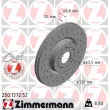 ZIMMERMANN 250.1372.52 - Jeu de 2 disques de frein avant