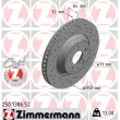 ZIMMERMANN 250.1386.52 - Jeu de 2 disques de frein avant