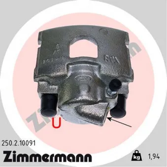 ZIMMERMANN 250.2.10091 - Étrier de frein avant droit