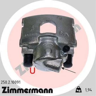 Étrier de frein avant droit ZIMMERMANN OEM R96FX2B294AB