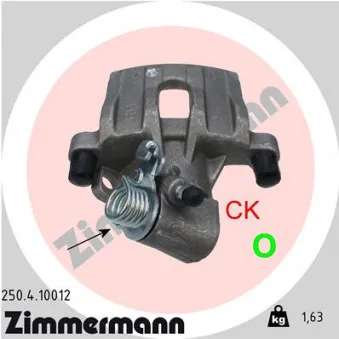 ZIMMERMANN 250.4.10012 - Étrier de frein arrière droit