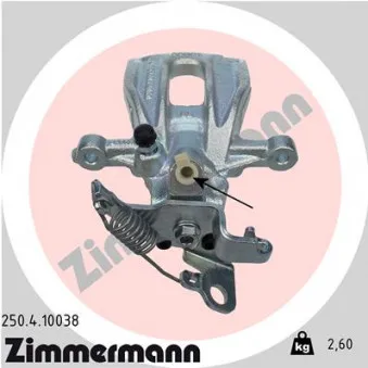 ZIMMERMANN 250.4.10038 - Étrier de frein arrière droit