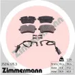 ZIMMERMANN 25214.175.3 - Jeu de 4 plaquettes de frein arrière